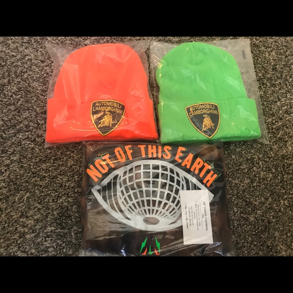 Tie Dye reflective Shirt W/Beanie
